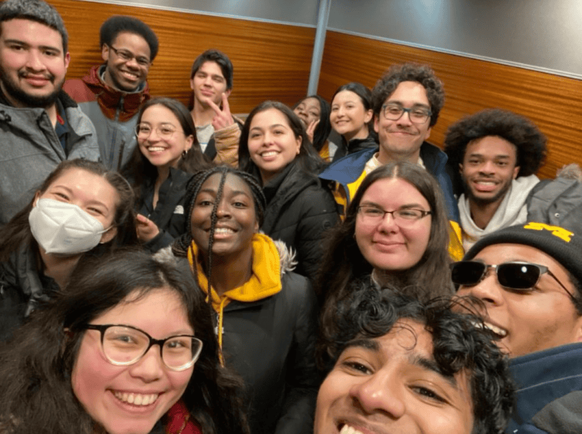 Group of students taking a selfie